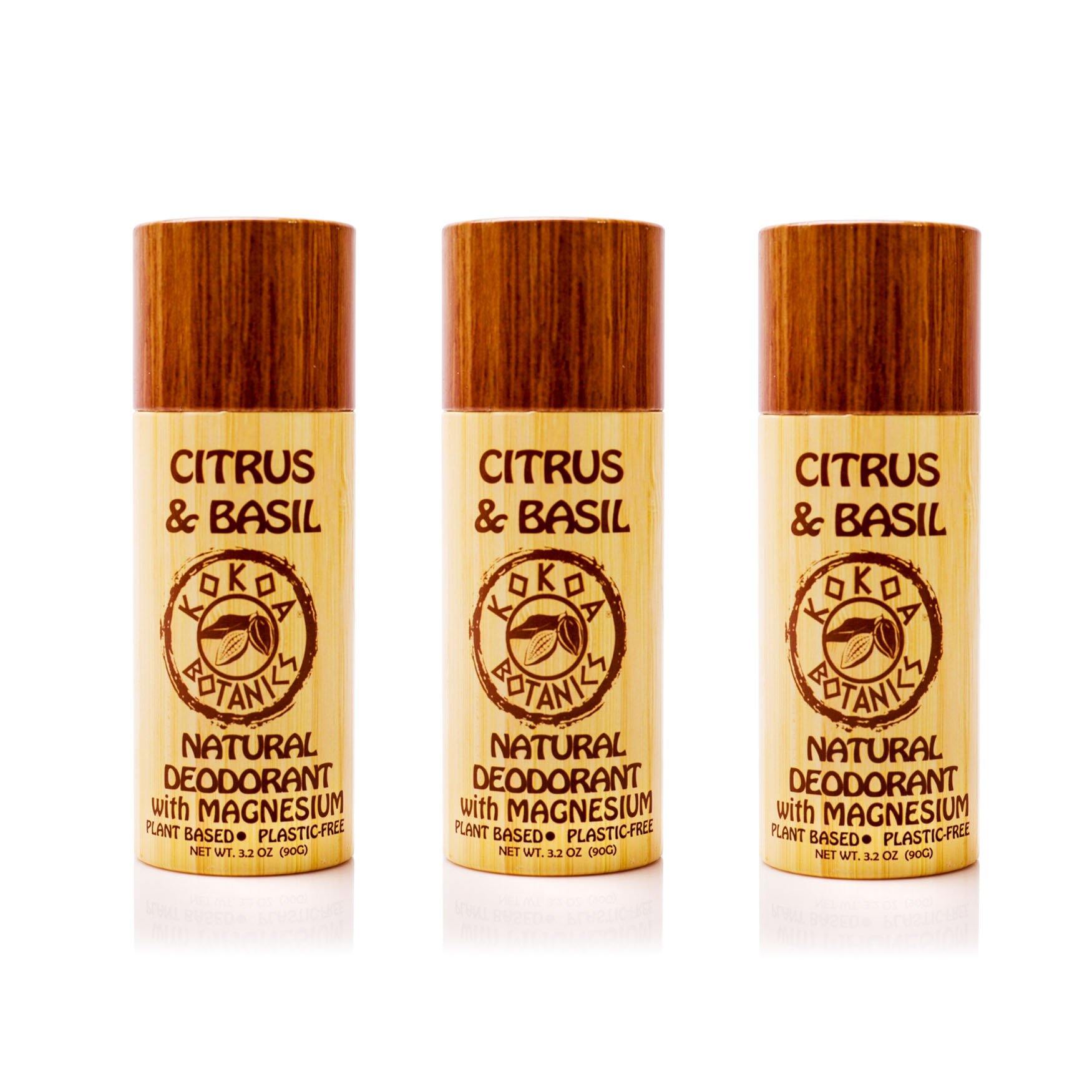 CITRUS & BASIL - Natural Deodorant Aluminum-Free - Plastic-Free by Kokoa Botanics