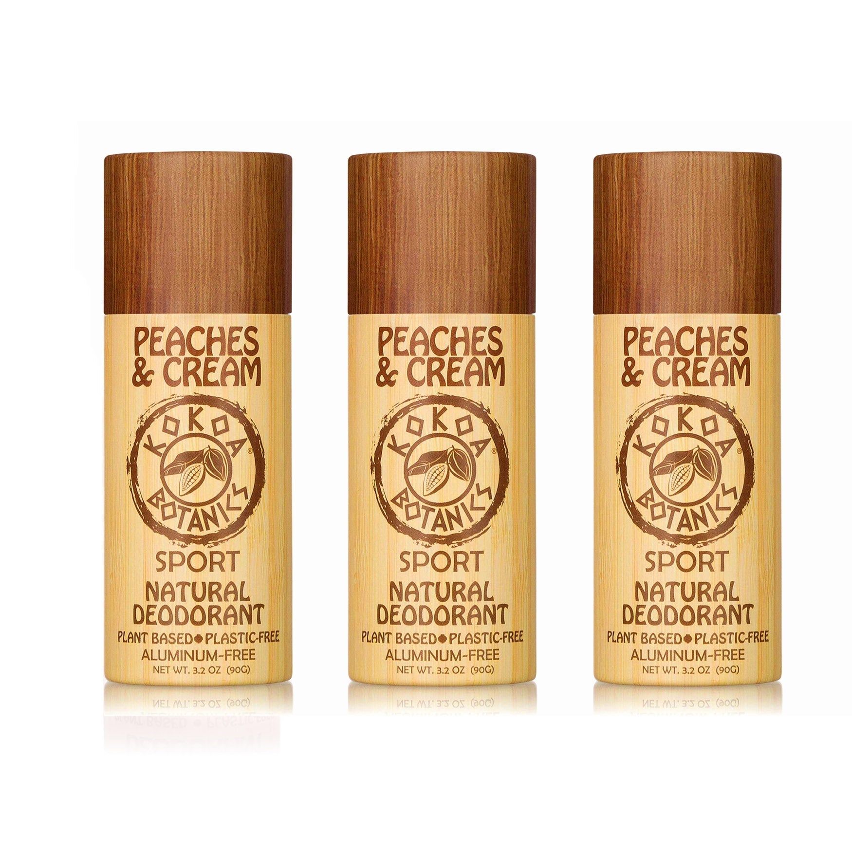 3 Pack Natural Deodorant - Choose Your Variety - Aluminum-Free by Kokoa Botanics