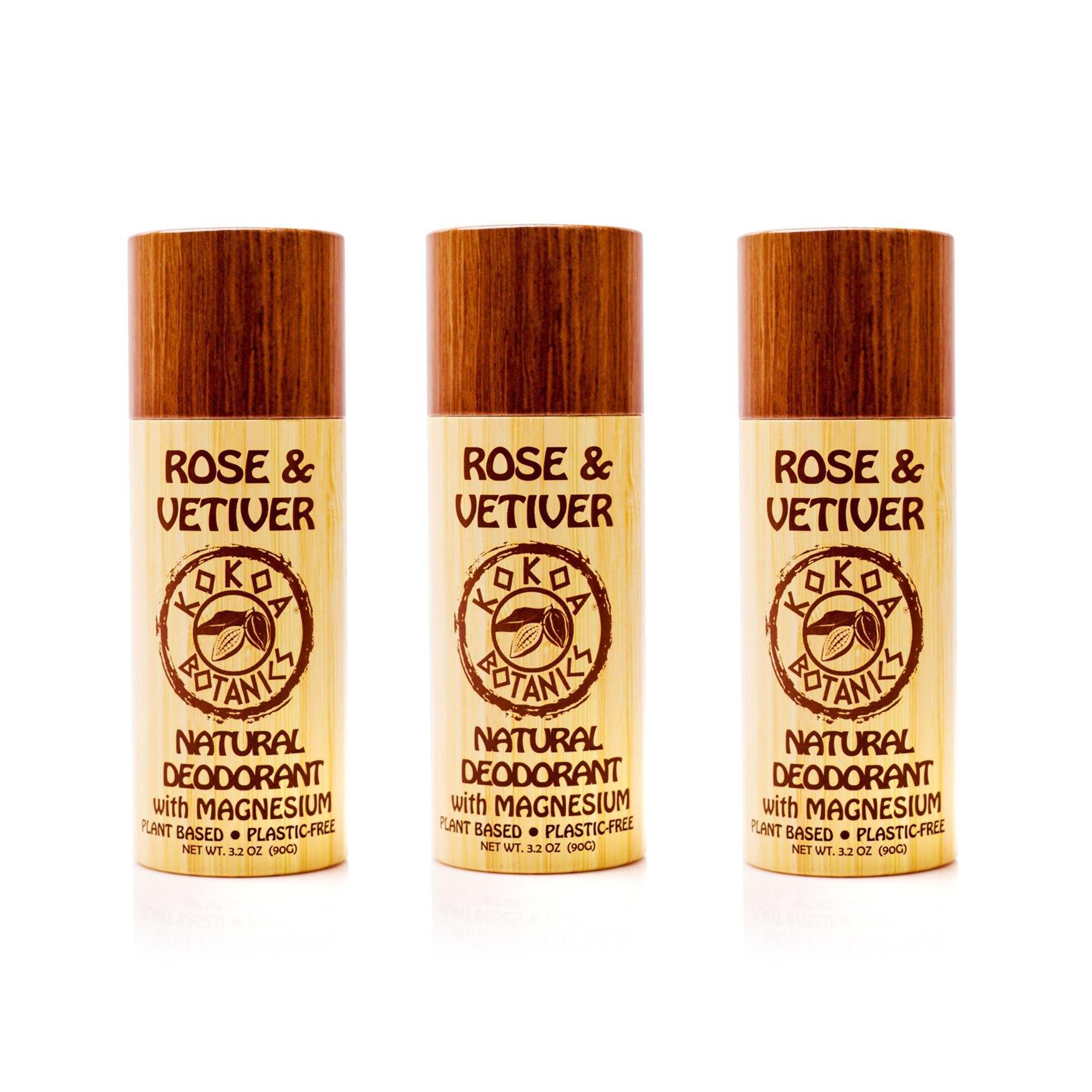 3 Pack Natural Deodorant - Choose Your Variety - Aluminum-Free by Kokoa Botanics