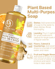 Orange & Ginger All in 1 Castile Soap - Thin Formula