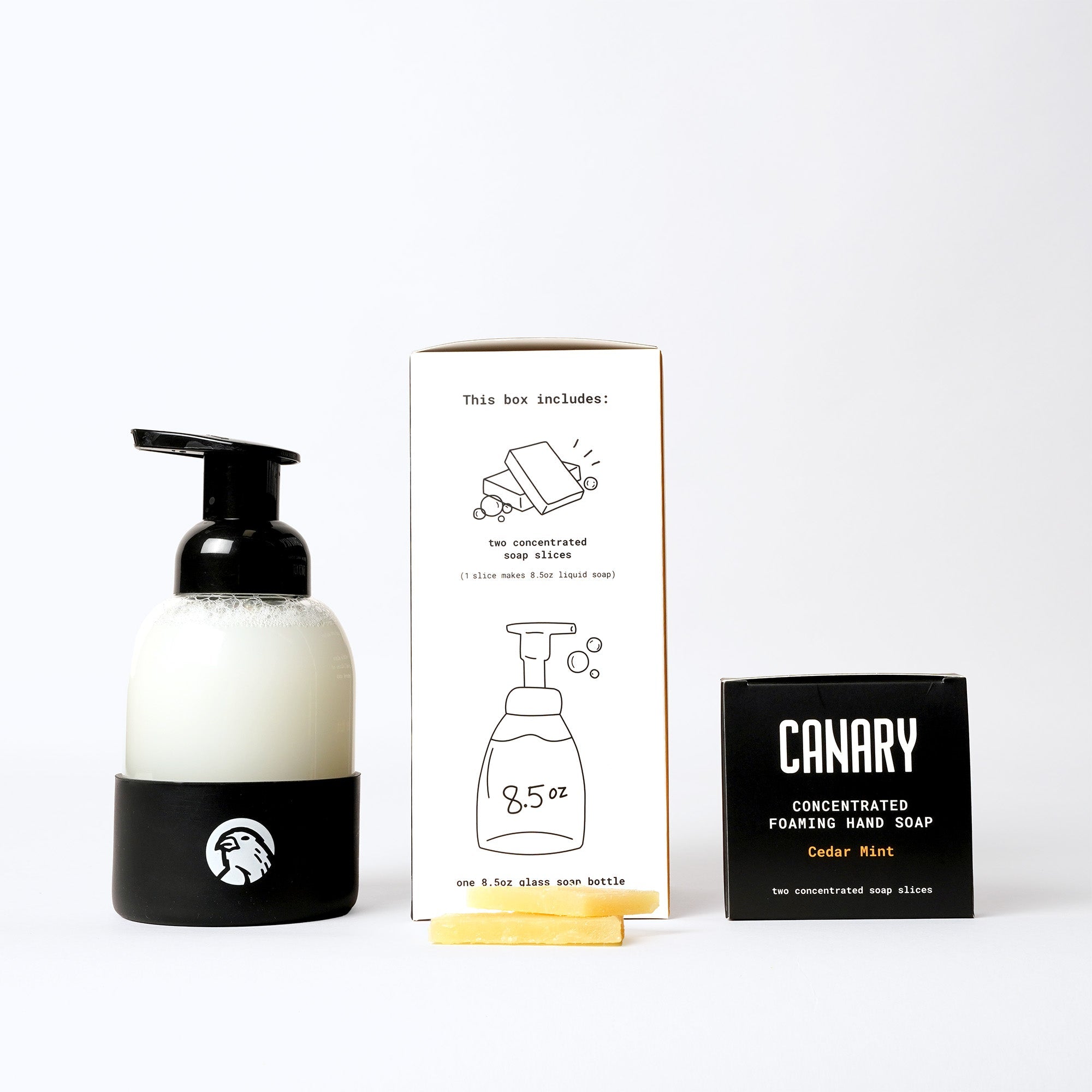 Hand Soap Starter Kit - Bottle & 2 Soap Slices by Canary