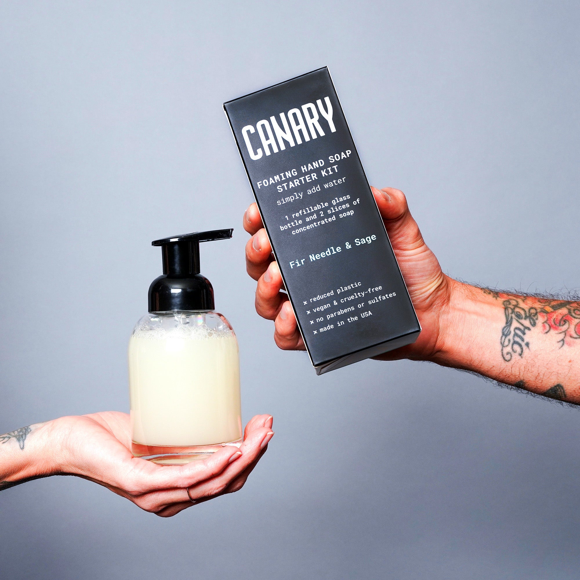 Hand Soap Starter Kit - Bottle & 2 Soap Slices by Canary