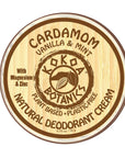 CARDAMOM with VANILLA & MINT - Natural Deodorant Cream - Aluminum-Free - 2.5 oz by Kokoa Botanics