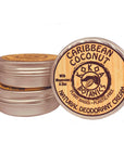 CARIBBEAN COCONUT - Natural Deodorant Cream - Aluminum-Free - 2.5 oz by Kokoa Botanics