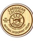 CARIBBEAN COCONUT - Natural Deodorant Cream - Aluminum-Free - 2.5 oz