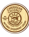 CARIBBEAN COCONUT - Natural Deodorant Cream - Aluminum-Free - 2.5 oz by Kokoa Botanics