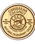 CARIBBEAN COCONUT - Natural Deodorant Cream - Sensitive Skin - Baking Soda Free - 2.5 oz