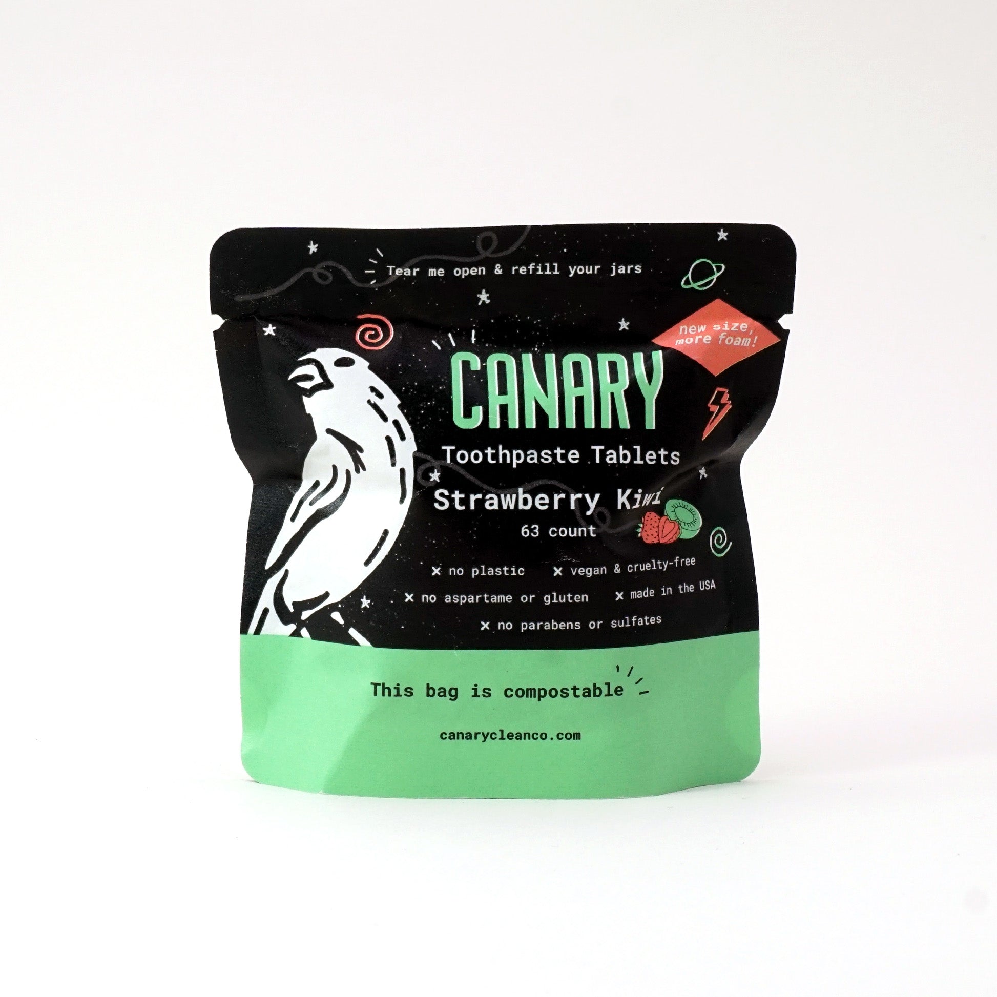Strawberry + Kiwi Toothpaste Tablets by Canary