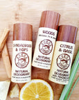 Natural Deodorant 3 Pack - Gift Set - Artisan Skin Care - Gift for Men- Vegan