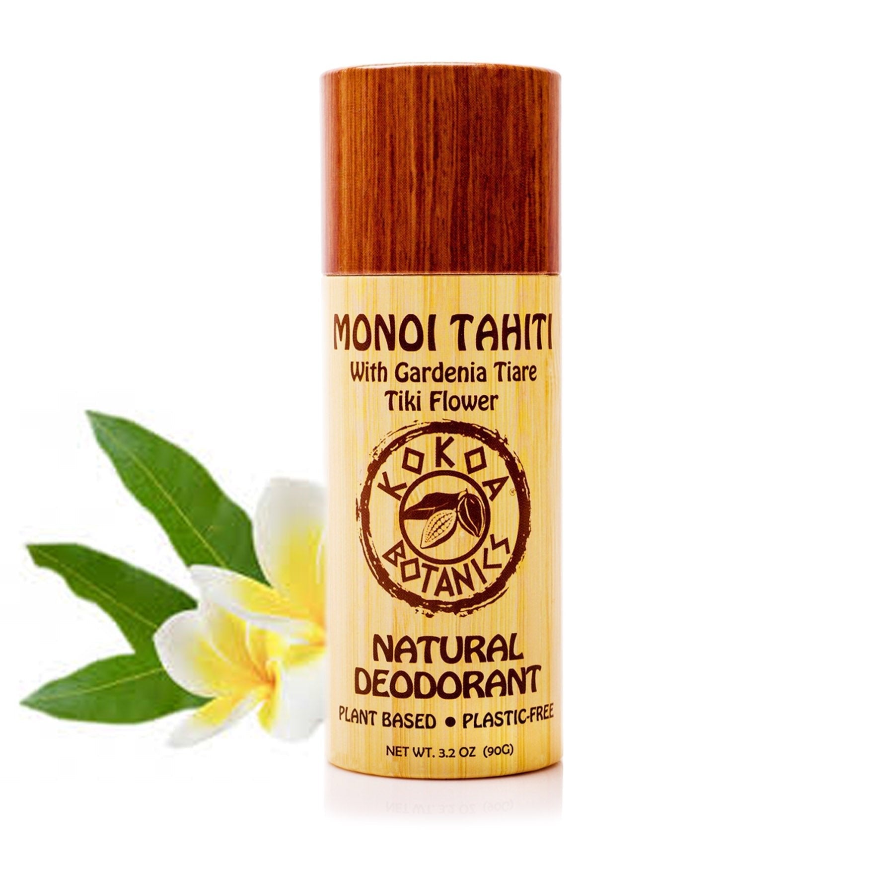 MONOI TAHITI – Natural Deodorant - Plastic Free - Aluminum-Free - 3.2 oz by Kokoa Botanics