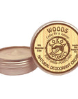 WOODS - Natural Deodorant Cream - Sensitive Skin – Baking Soda-Free 2.5 oz by Kokoa Botanics