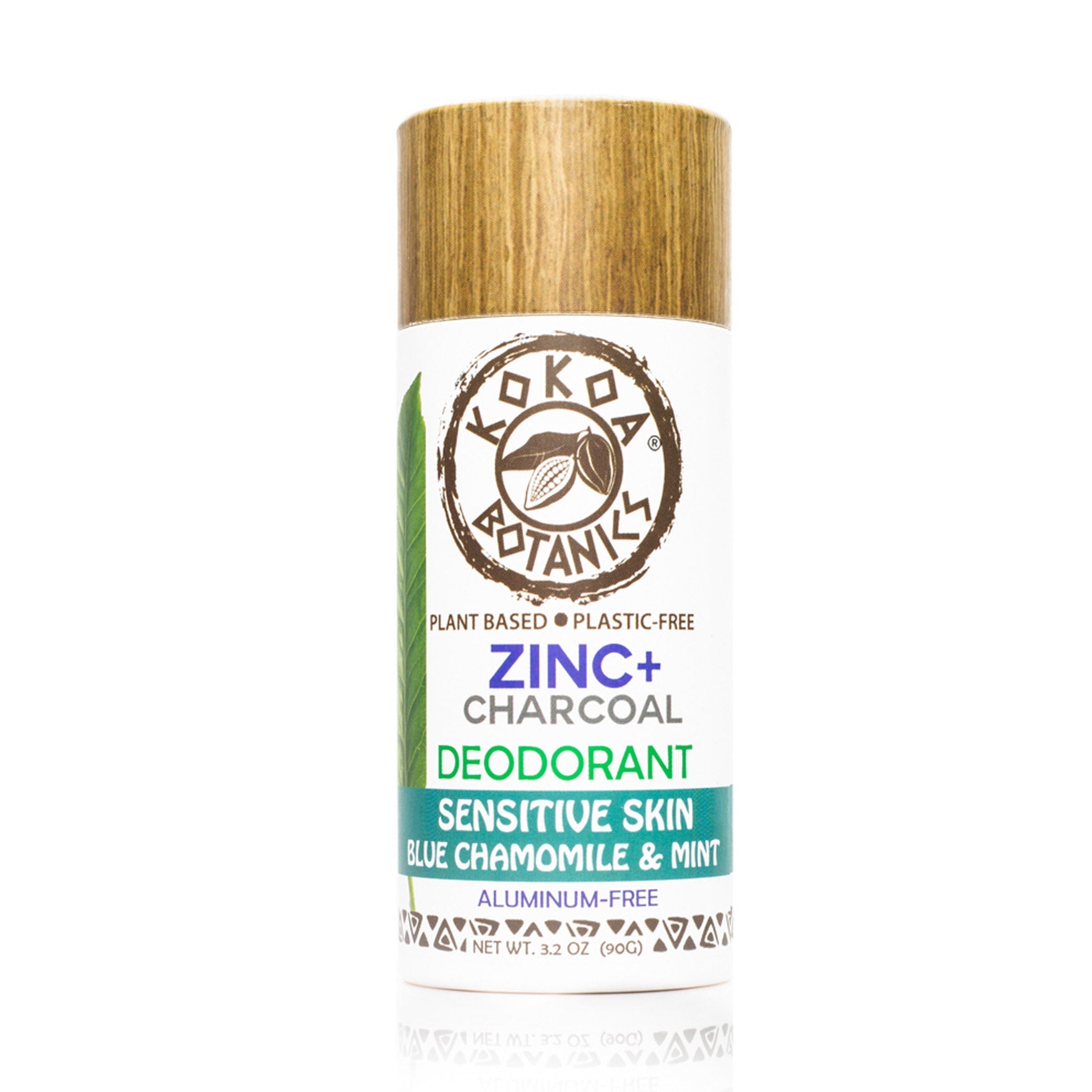 BLUE CHAMOMILE & MINT – Zinc and Charcoal Natural Deodorant – Sensitive Skin – Baking Soda-Free by Kokoa Botanics