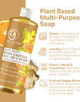 Orange & Ginger All in 1 Castile Soap - Thin Formula by Dr. Jacobs Naturals