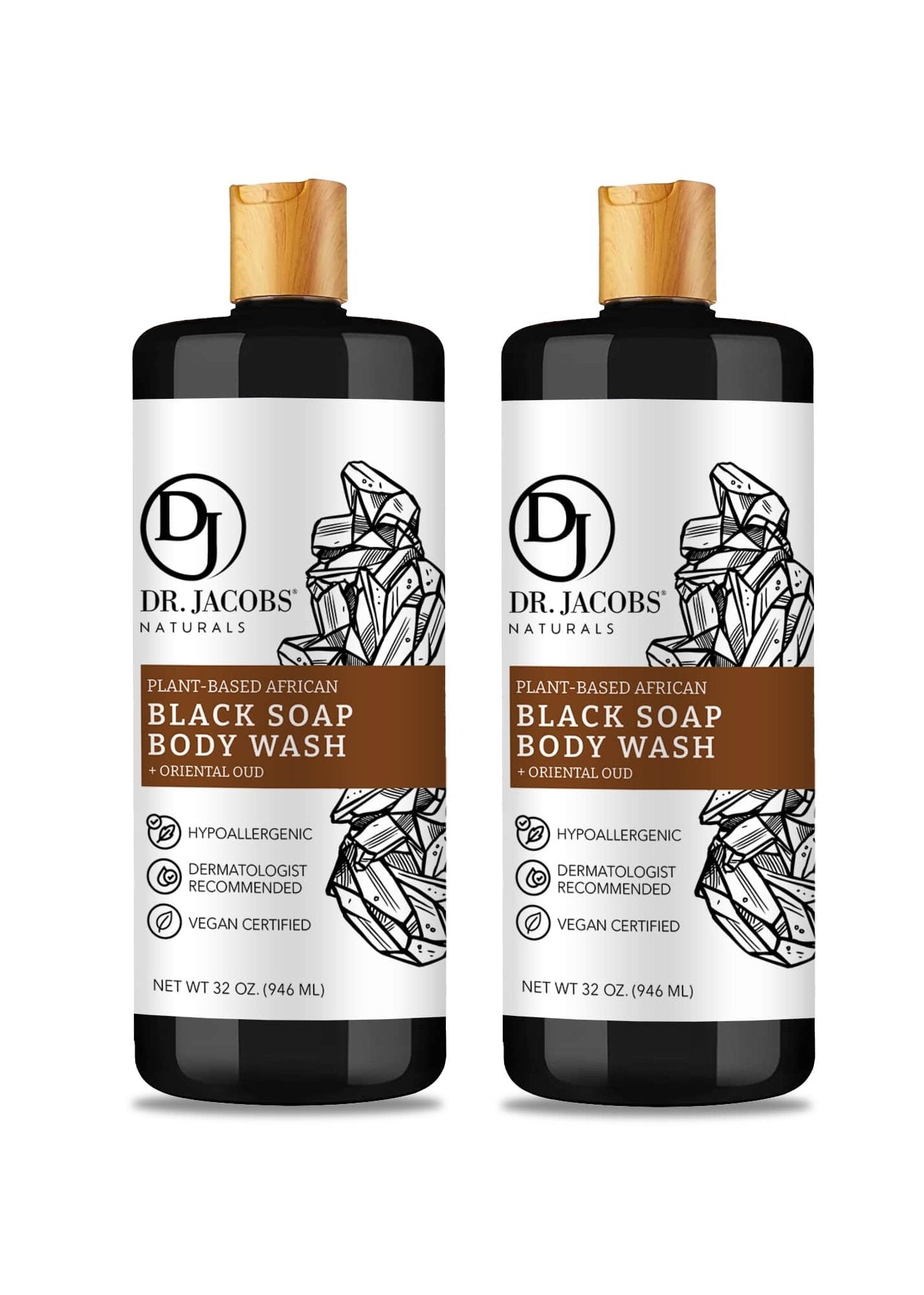 Oriental Oud Black Soap Luxe Body Wash, Shampoo, and Shaving Lather