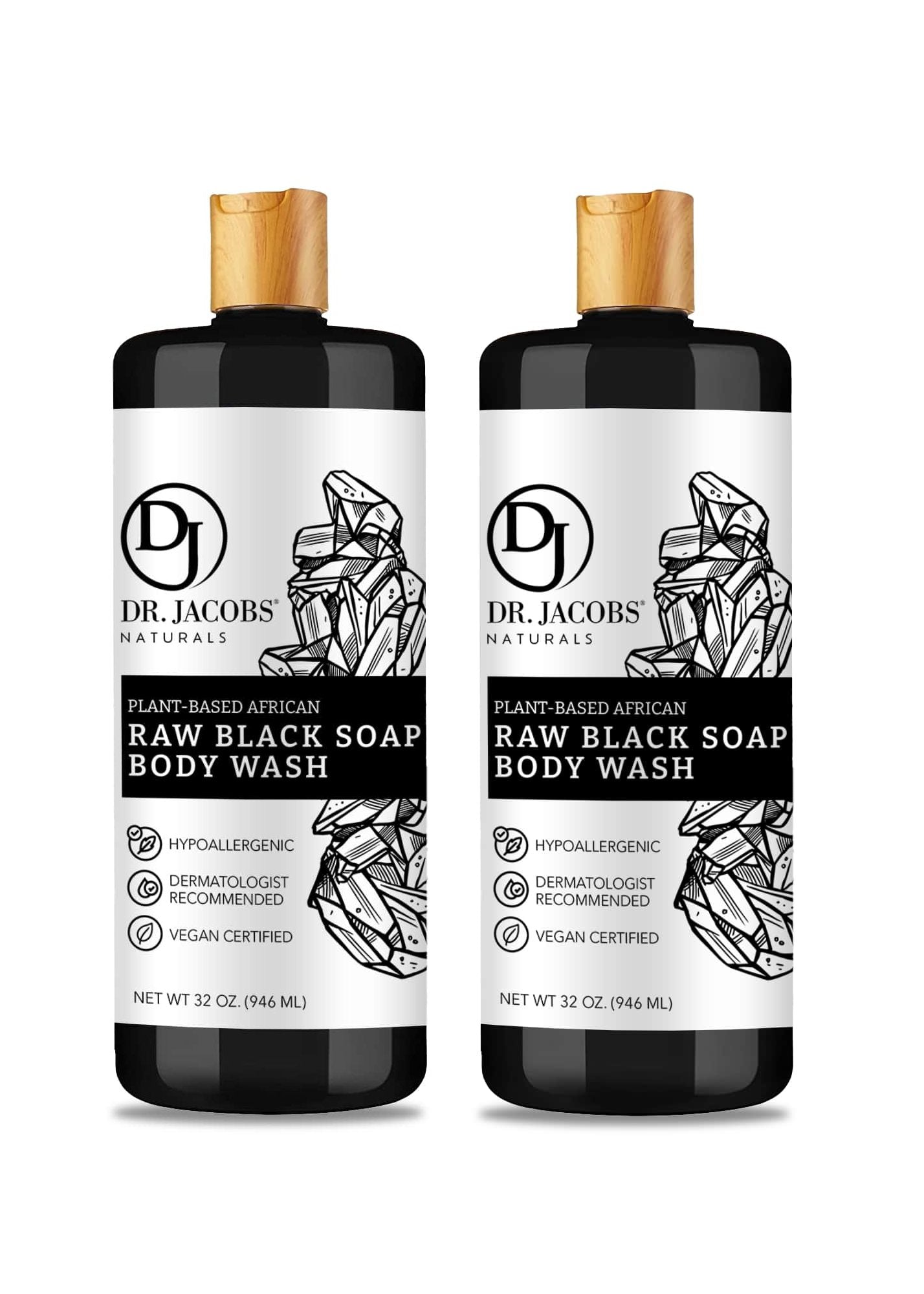 Raw Black Soap Clarifying Body Wash, Shampoo, and Shaving Lather