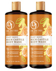 Orange & Ginger Boost Castile Body Wash, Shampoo, & Shaving Lather