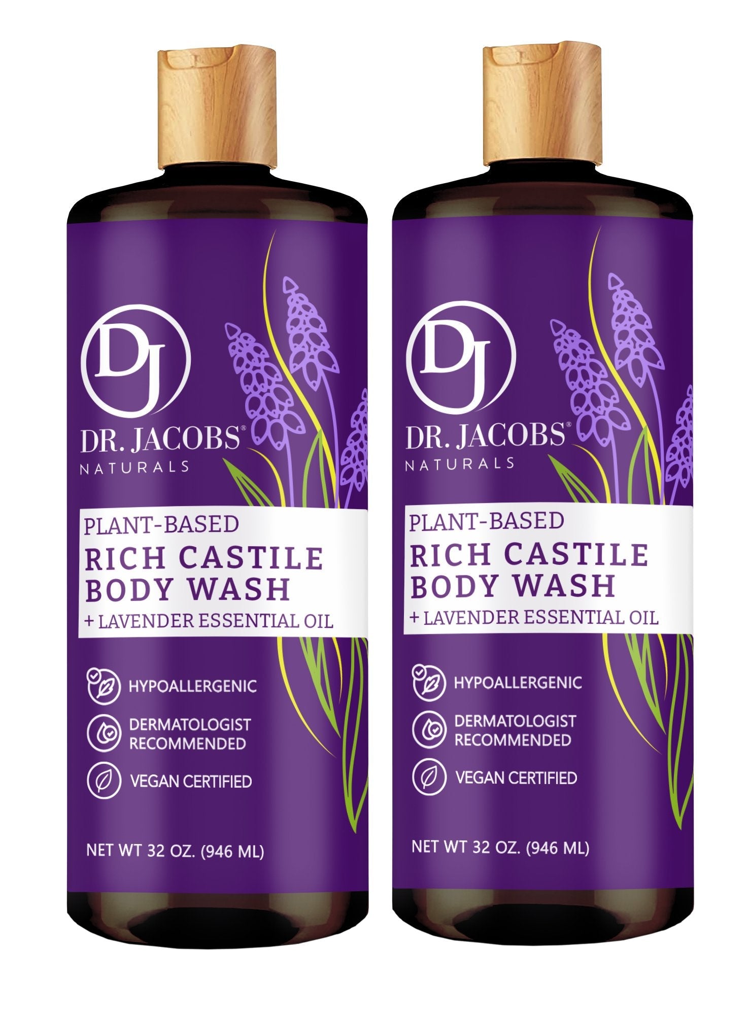 Lavender Wind-Down Castile Body Wash, Shampoo &amp; Shaving Lather