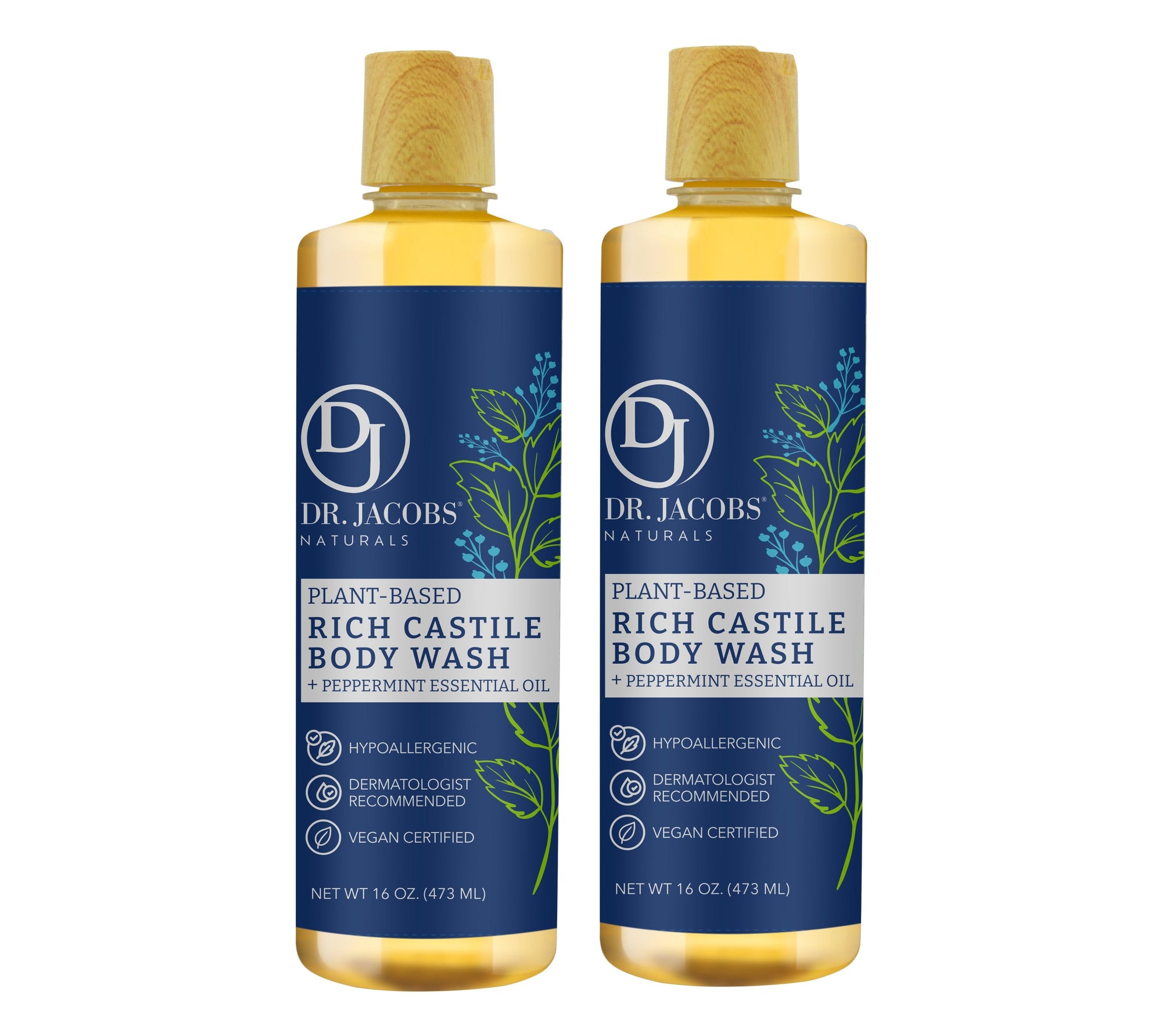Peppermint Energy Castile Body Wash, Shampoo, &amp; Shaving Lather