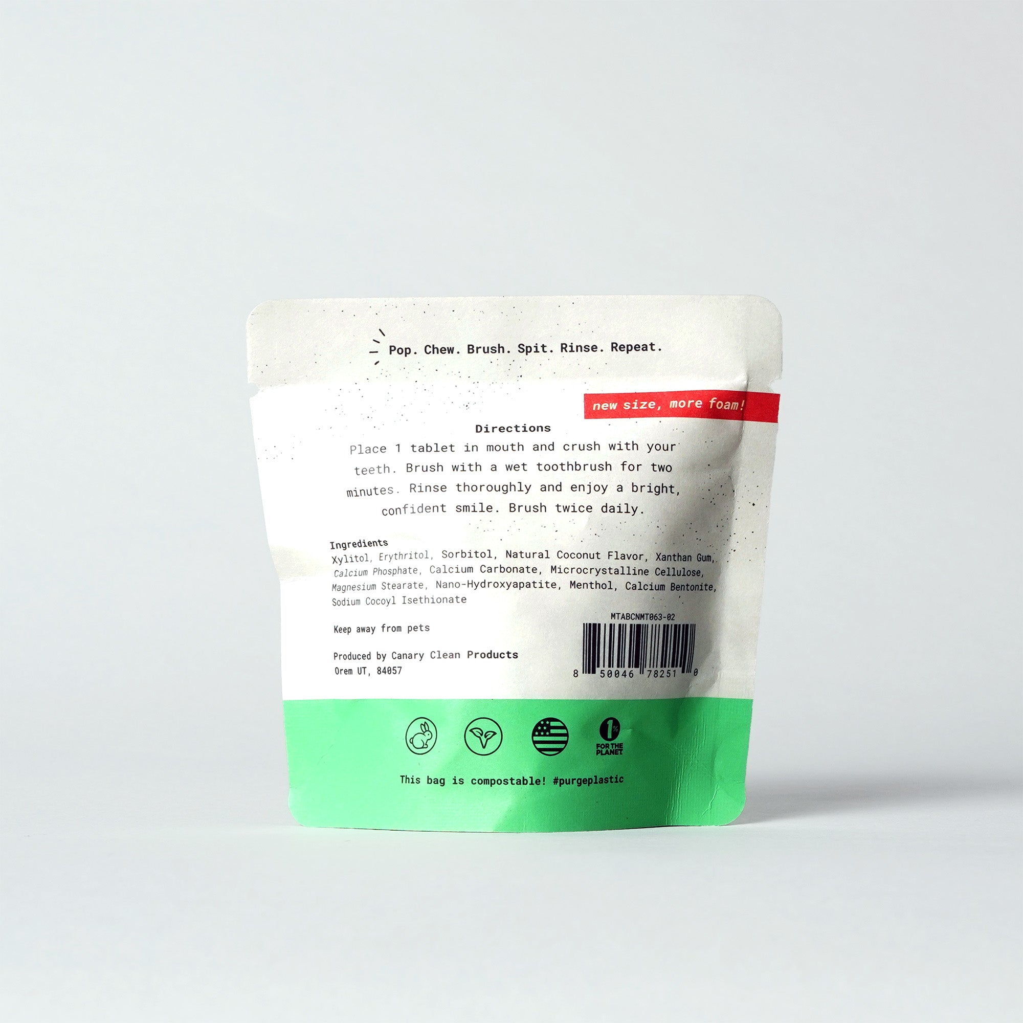 Coconut Mint Toothpaste Tablets for Eco-Friendly Hygiene