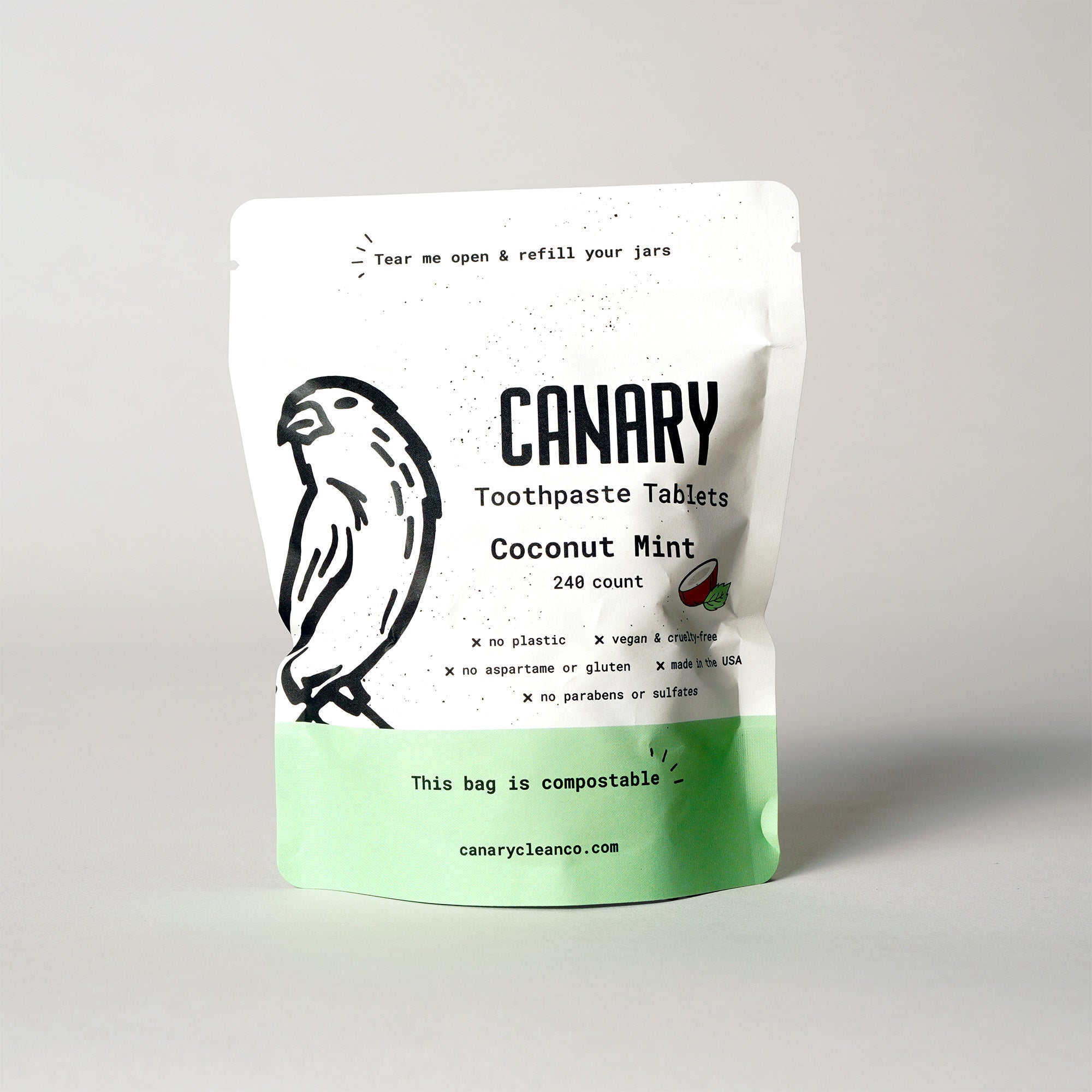 Coconut Mint Toothpaste Tablets for Eco-Friendly Hygiene