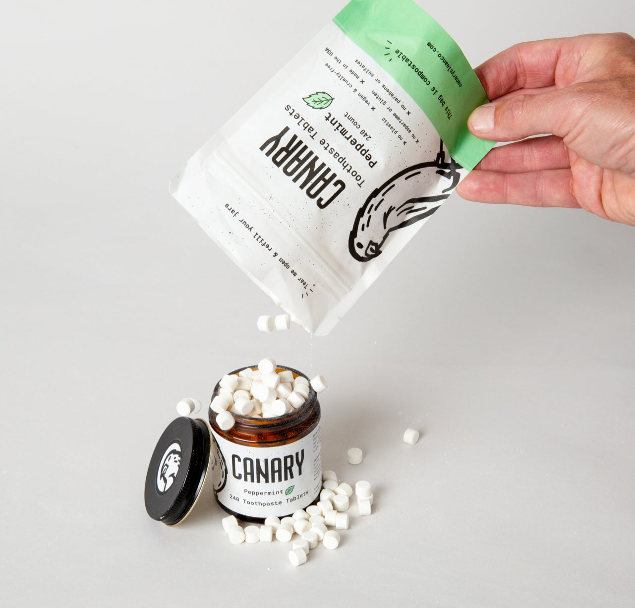 4 Pack Sampler of Eco-Friendly Toothpaste Tablets