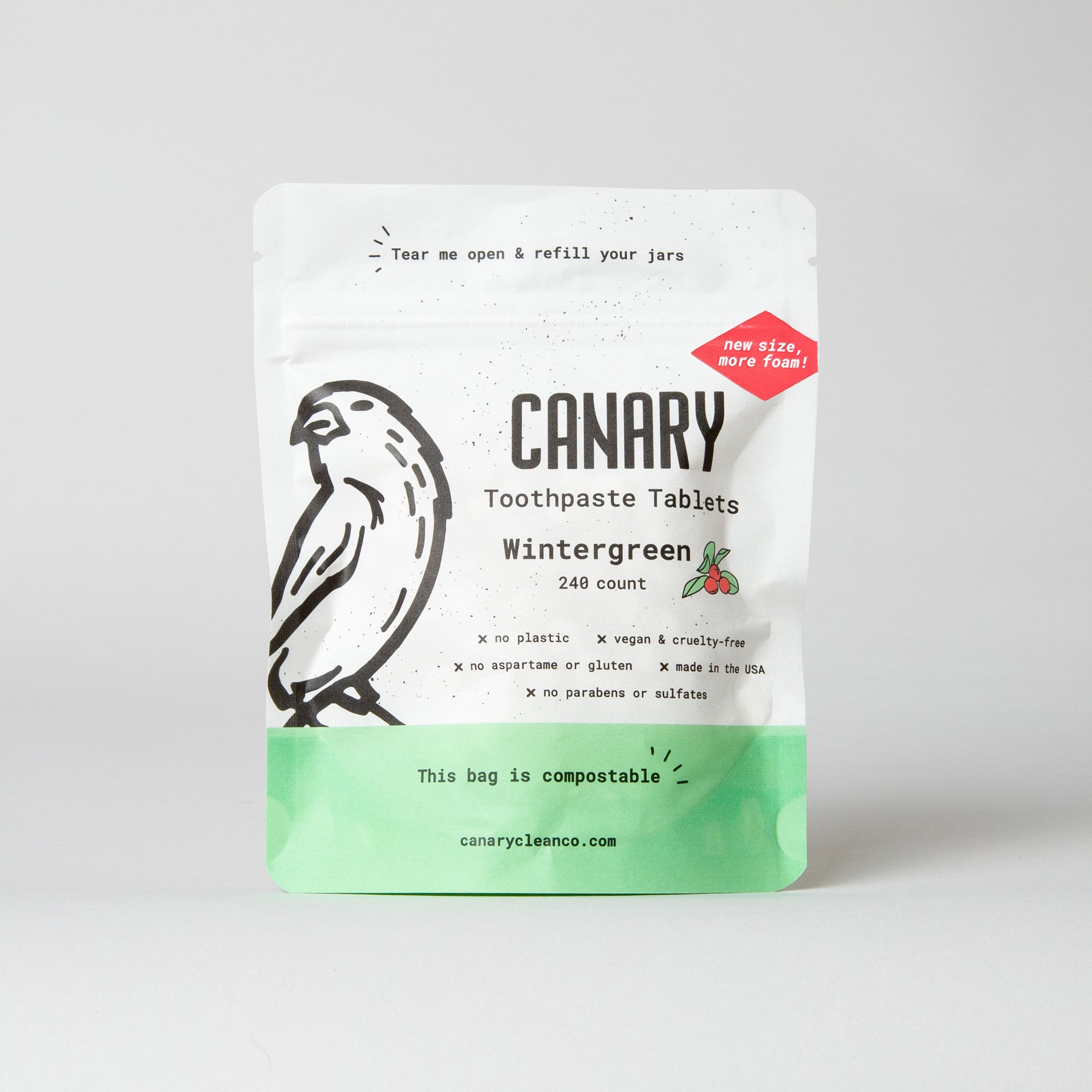 Wintergreen Toothpaste Tablets by Canary