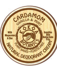 Natural Deodorant Cream - Cardamom Vanilla and Mint - Sensitive Skin - Baking Soda Free  - 2.5 oz
