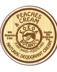 Peaches and Cream - Natural Deodorant Cream - Baking Soda Free  - 2.5 oz